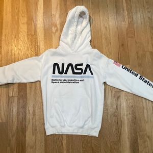 H&M white NASA sweatshirt size 12/14.
